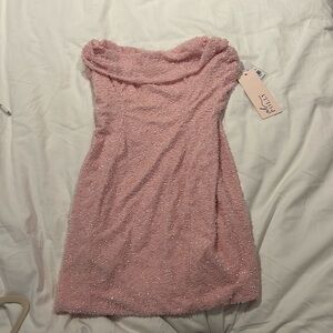 Pink oh Polly dress sparkles size us 4 uk 8